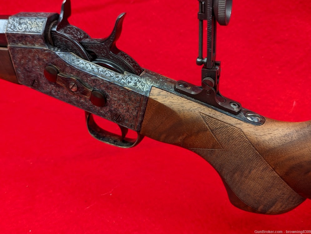 Engraved- PEDERSOLI Creedmoor Rifle CO 45/70 Rolling Block Rifle-img-14