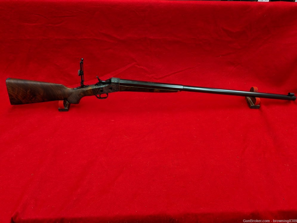 Engraved- PEDERSOLI Creedmoor Rifle CO 45/70 Rolling Block Rifle-img-0