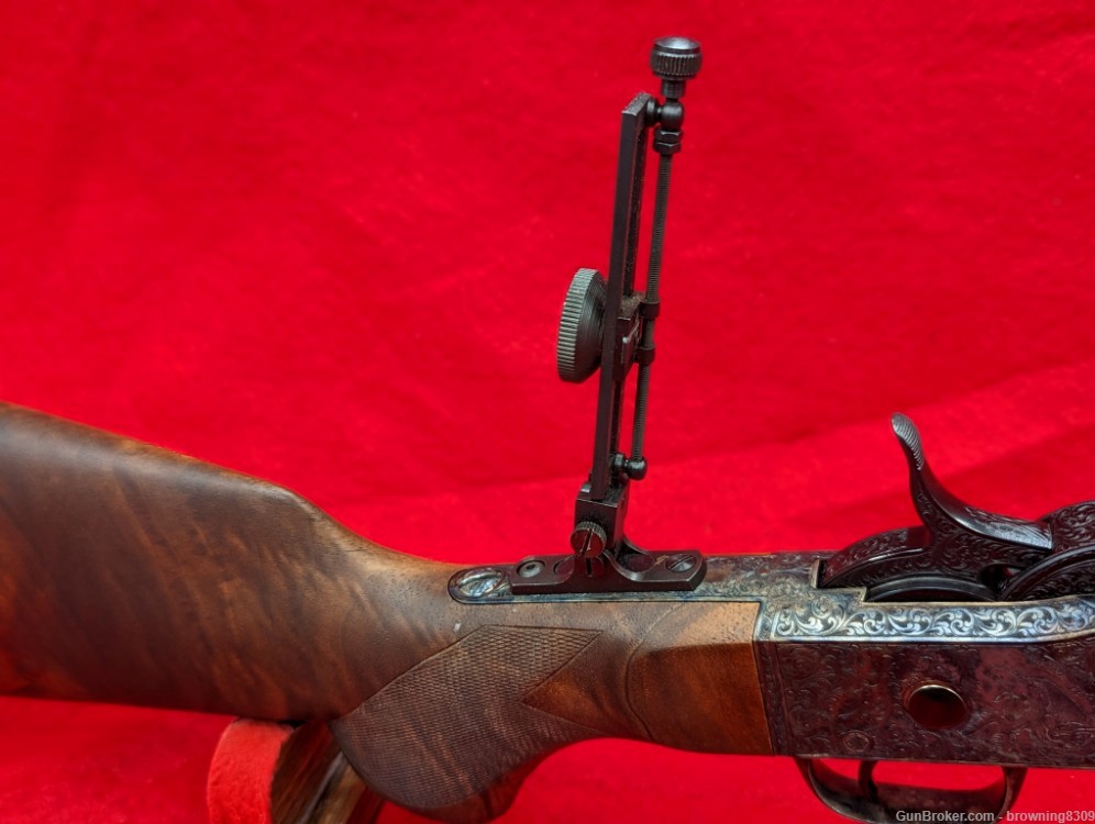 Engraved- PEDERSOLI Creedmoor Rifle CO 45/70 Rolling Block Rifle-img-3