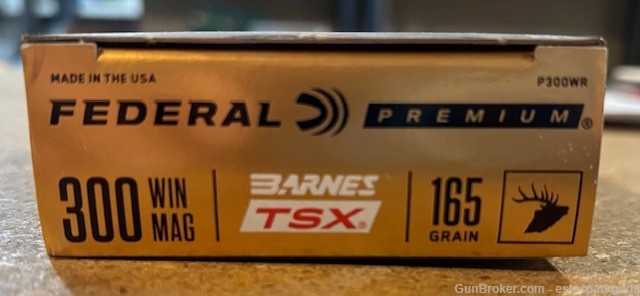 Federal Premium Barnes TSX Copper 300 Win Mag 165 Gr P300WR (100 rounds)-img-0