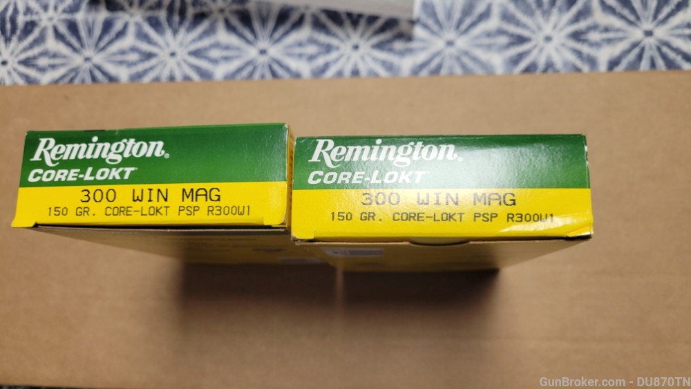 Remington 300 WIN MAG Remington Core Lokt PSP 150 Grain Ammo 2 Boxes-img-1