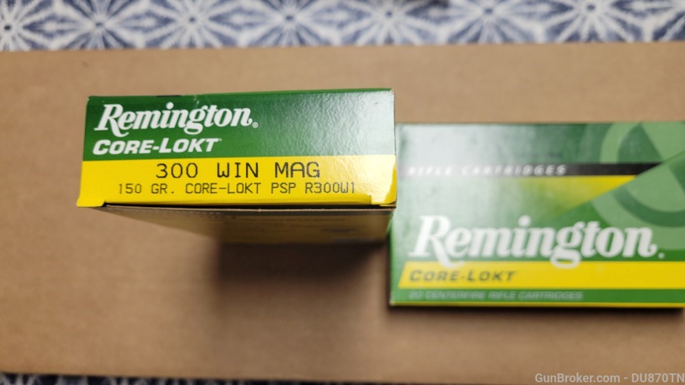 Remington 300 WIN MAG Remington Core Lokt PSP 150 Grain Ammo 2 Boxes-img-0