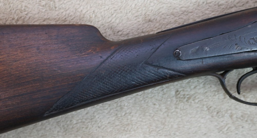 Antique percussion 12 gauge SXS shotgun from Tombstone AZ 40" barrels-img-2