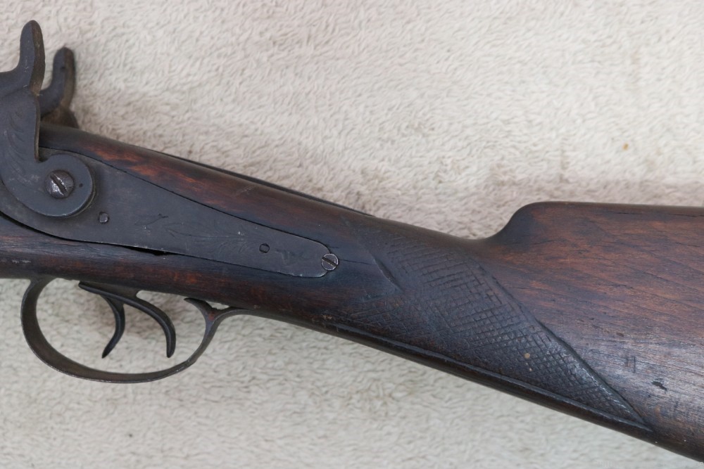 Antique percussion 12 gauge SXS shotgun from Tombstone AZ 40" barrels-img-16