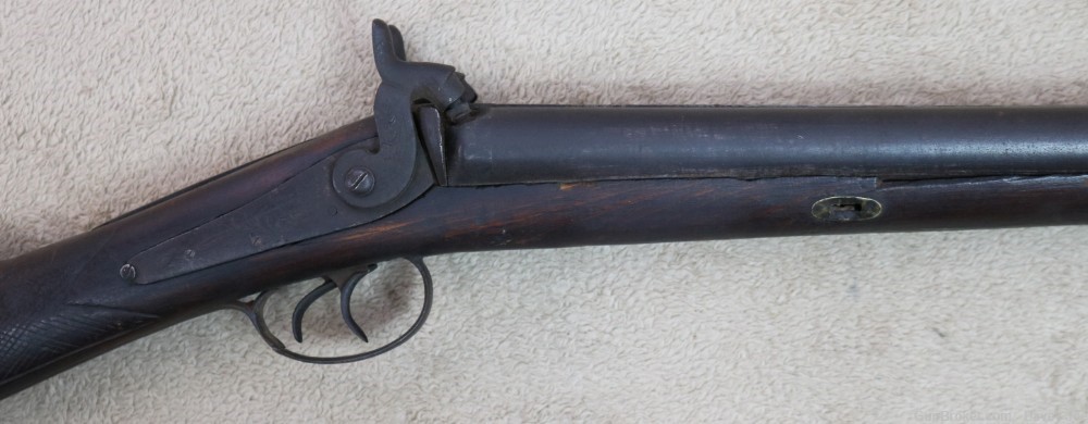 Antique percussion 12 gauge SXS shotgun from Tombstone AZ 40" barrels-img-8