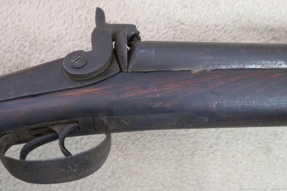 Antique percussion 12 gauge SXS shotgun from Tombstone AZ 40" barrels-img-13