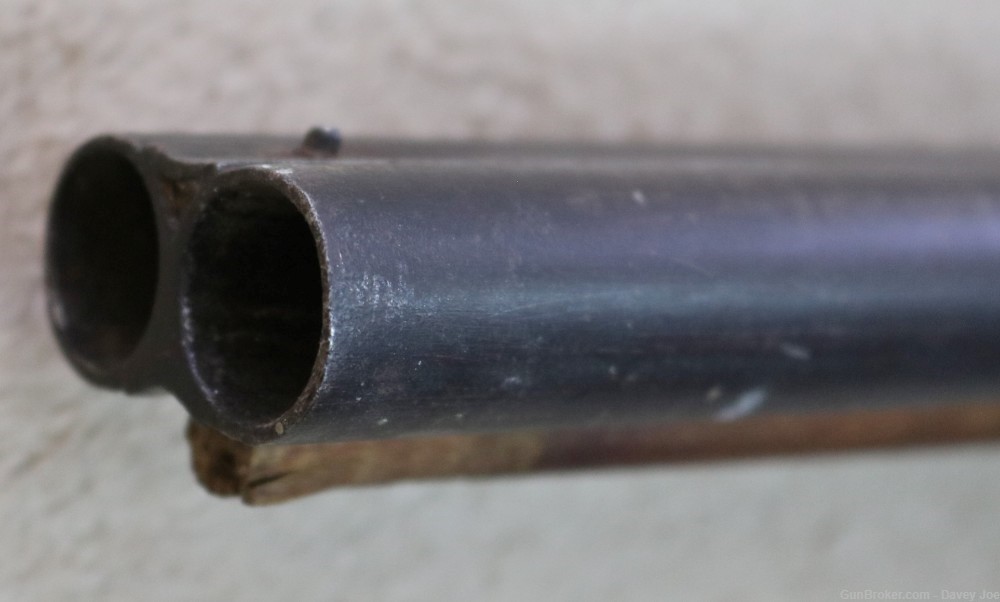 Antique percussion 12 gauge SXS shotgun from Tombstone AZ 40" barrels-img-36