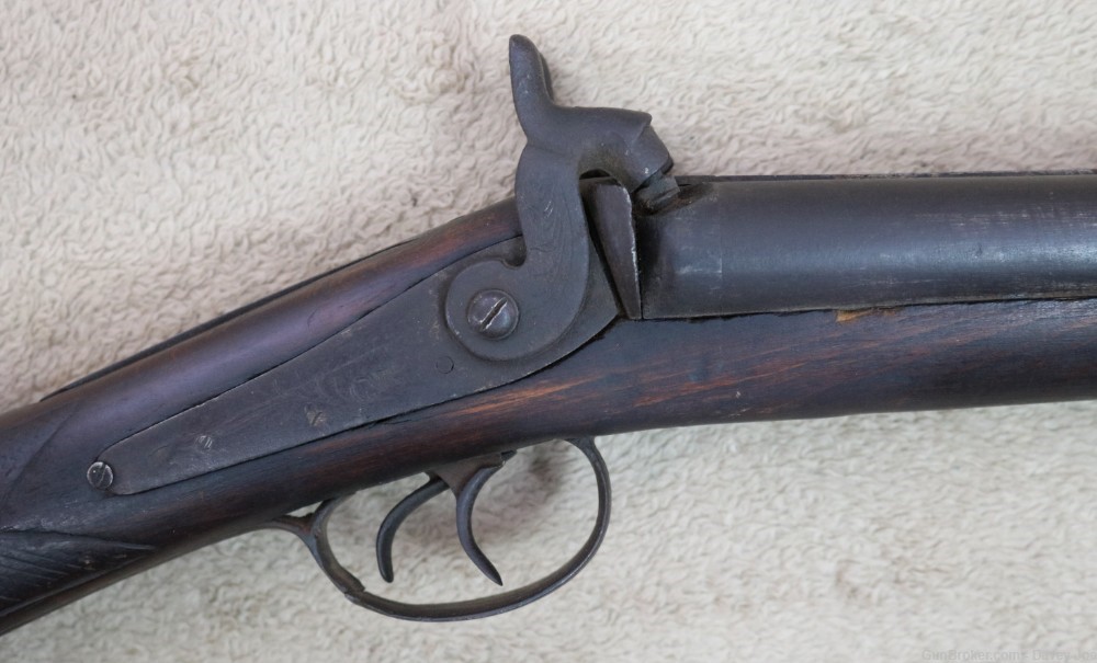 Antique percussion 12 gauge SXS shotgun from Tombstone AZ 40" barrels-img-3