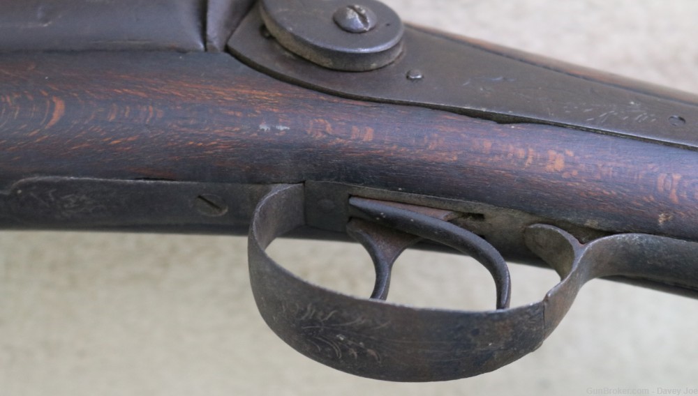 Antique percussion 12 gauge SXS shotgun from Tombstone AZ 40" barrels-img-30