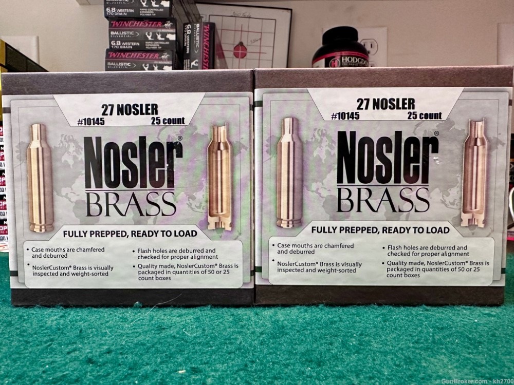 50 pieces of 27 Nosler Brass by Nosler Custom, USA MADE-img-0