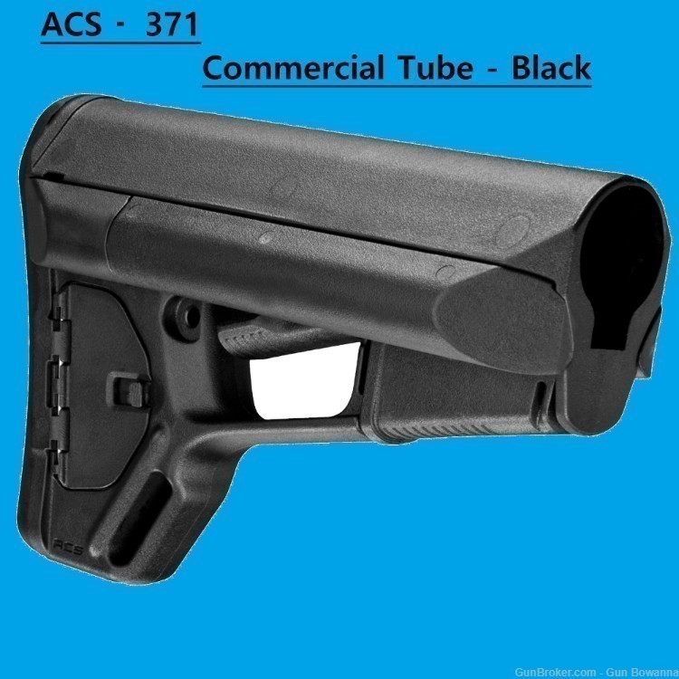 Magpul mag371 ACS-371 AR15 Commercial Buffer-tube Rear Stock - Black-img-0