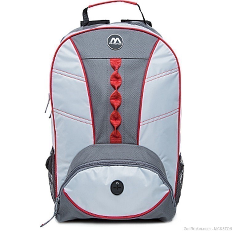 Light Grey With Red Webbing Unisex Accessories Backpack Shoulder Book Bag -img-0