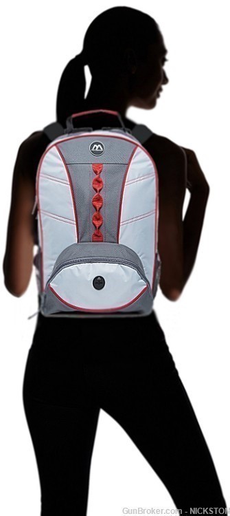 Light Grey With Red Webbing Unisex Accessories Backpack Shoulder Book Bag -img-3