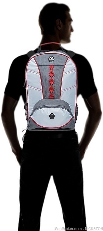 Light Grey With Red Webbing Unisex Accessories Backpack Shoulder Book Bag -img-2