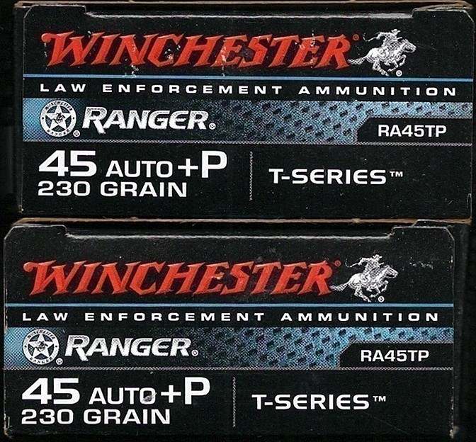 200rds Winchester Ranger™ LE Talon RA45TP 45 ACP +P JHP 230 grain T series-img-1