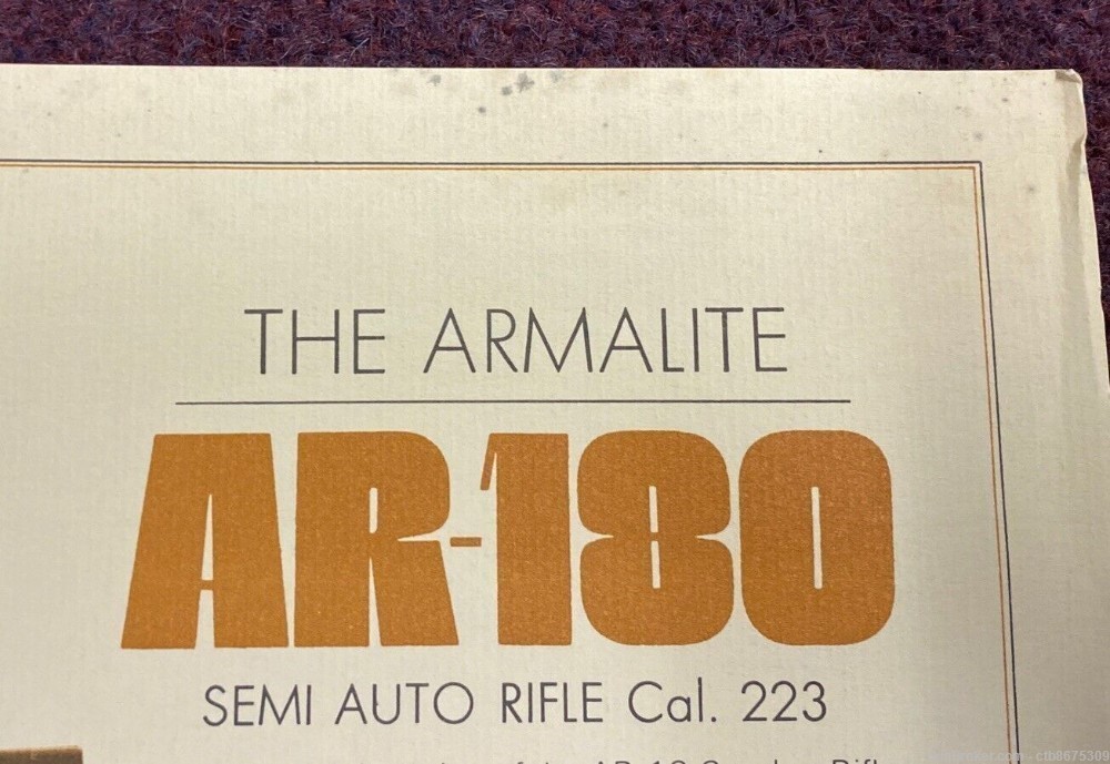 Armalite AR-180 Flyer Poster Advertisement 8.5 X 11 Inches-img-2