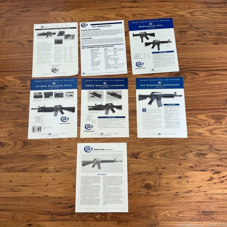 Colt AR-15 Variants Handouts Ephemera Lot of 7-img-1