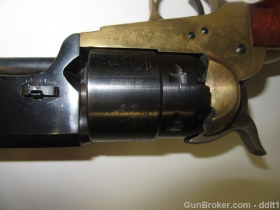 1851 .44 Cal Navy Revolver Brass Engraved Octogon-img-7
