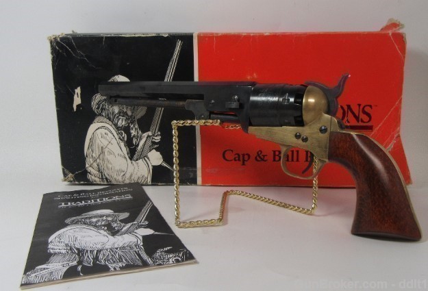 1851 .44 Cal Navy Revolver Brass Engraved Octogon-img-0
