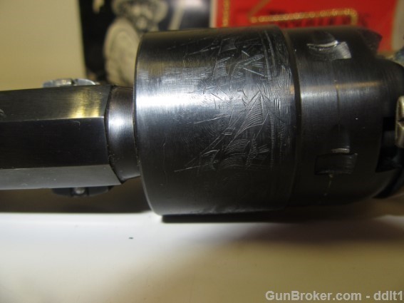 1851 .44 Cal Navy Revolver Brass Engraved Octogon-img-8