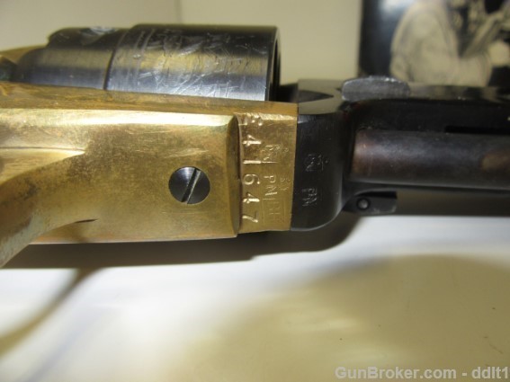 1851 .44 Cal Navy Revolver Brass Engraved Octogon-img-3
