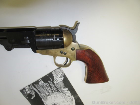 1851 .44 Cal Navy Revolver Brass Engraved Octogon-img-1