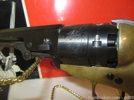 1851 .44 Cal Navy Revolver Brass Engraved Octogon-img-9