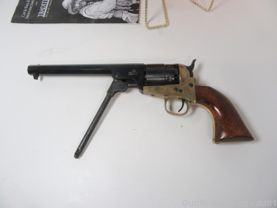 1851 .44 Cal Navy Revolver Brass Engraved Octogon-img-13