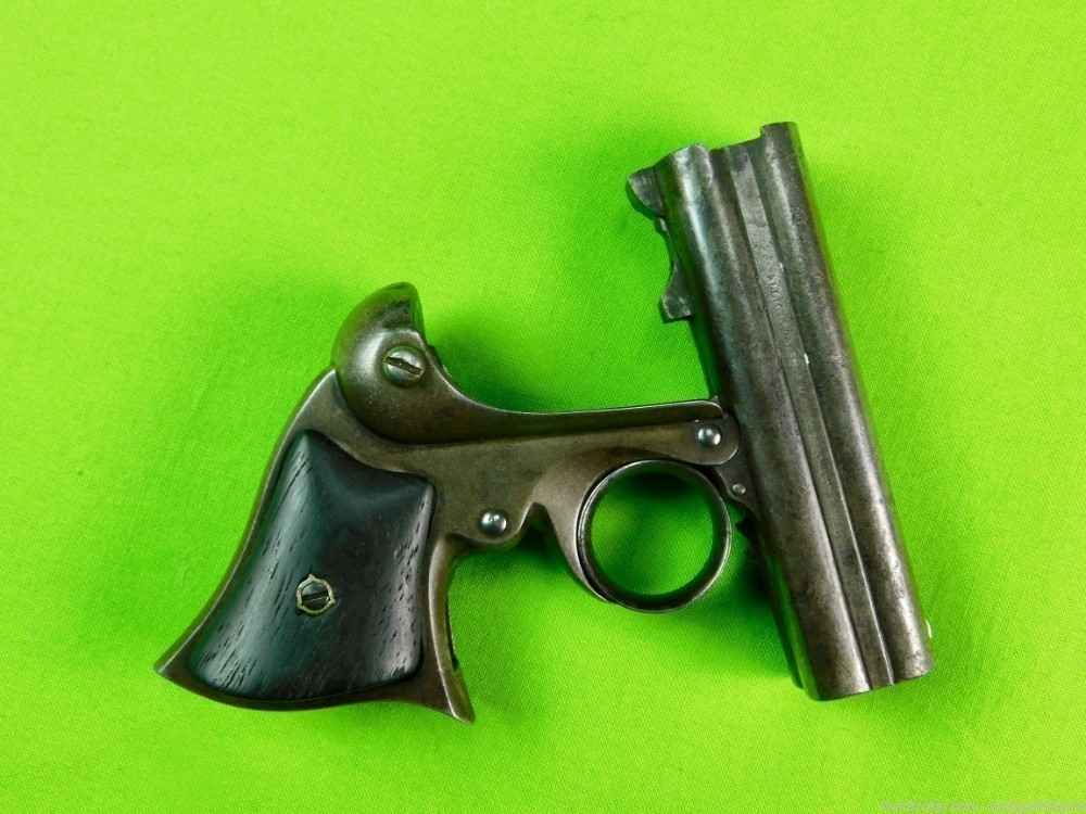 Antique US 19 Century Remington Elliot Derringer 4 Barrel Pistol-img-12