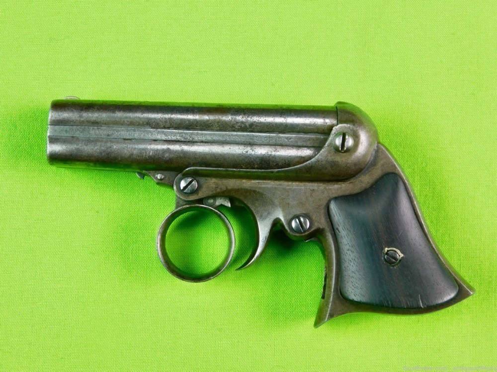 Antique US 19 Century Remington Elliot Derringer 4 Barrel Pistol-img-0
