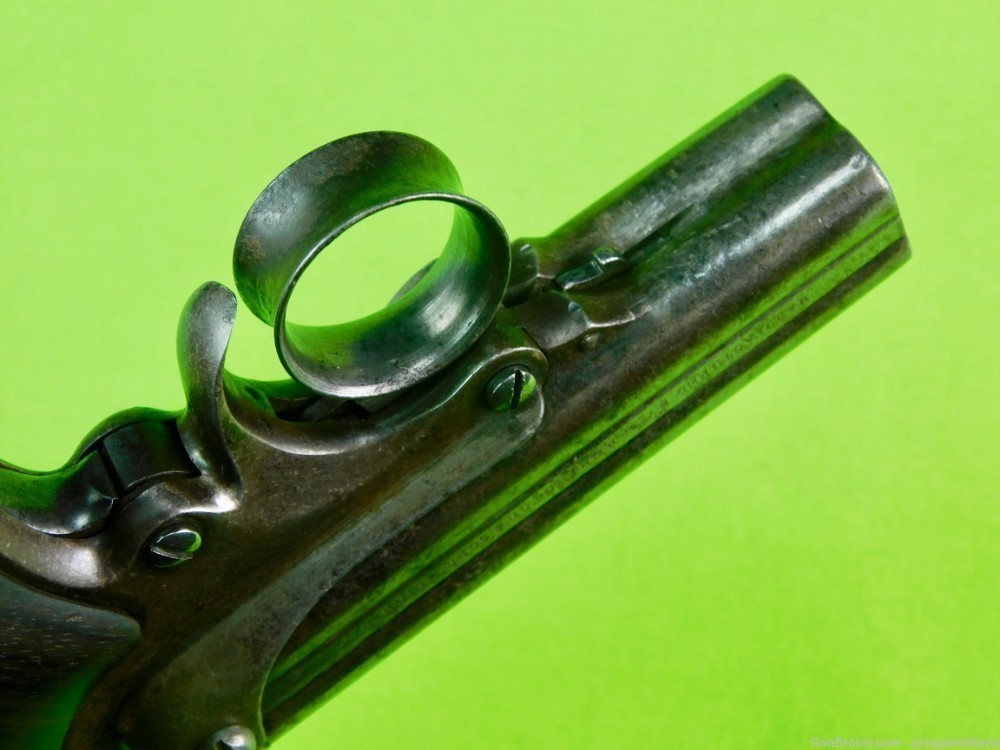 Antique US 19 Century Remington Elliot Derringer 4 Barrel Pistol-img-5