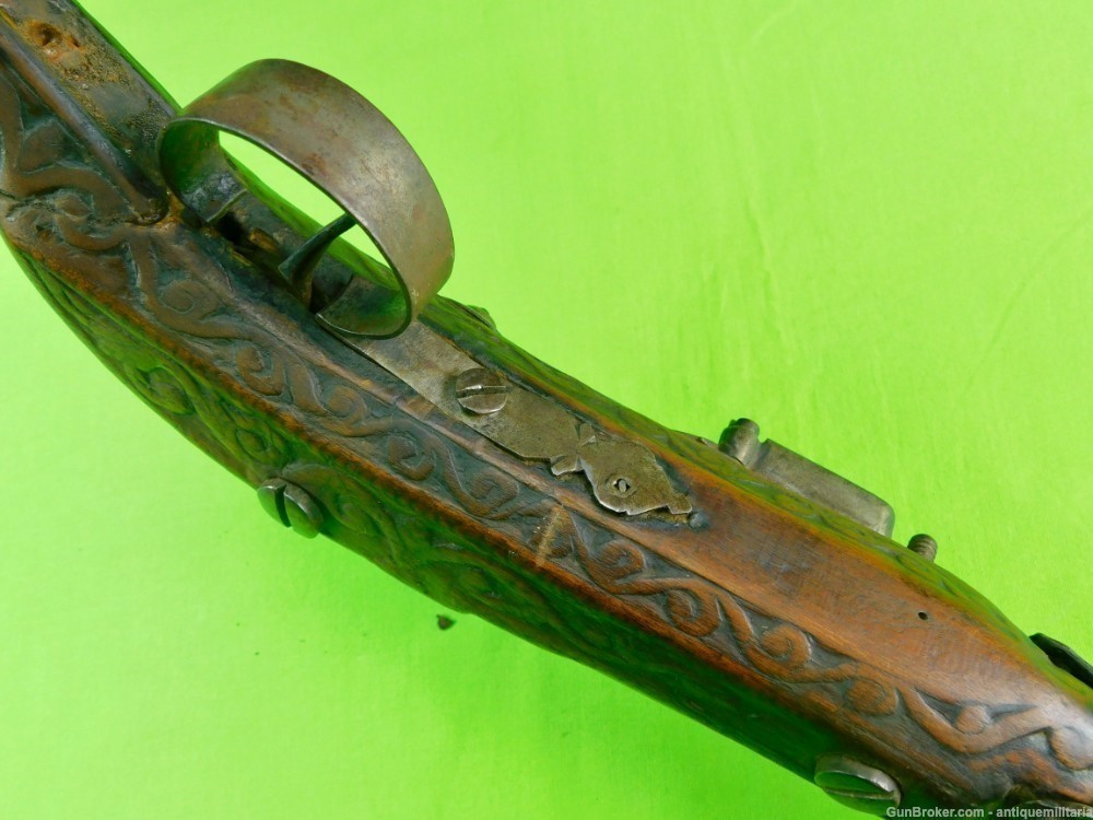 Antique Middle East VERY LONG Flintlock Rifle-img-11