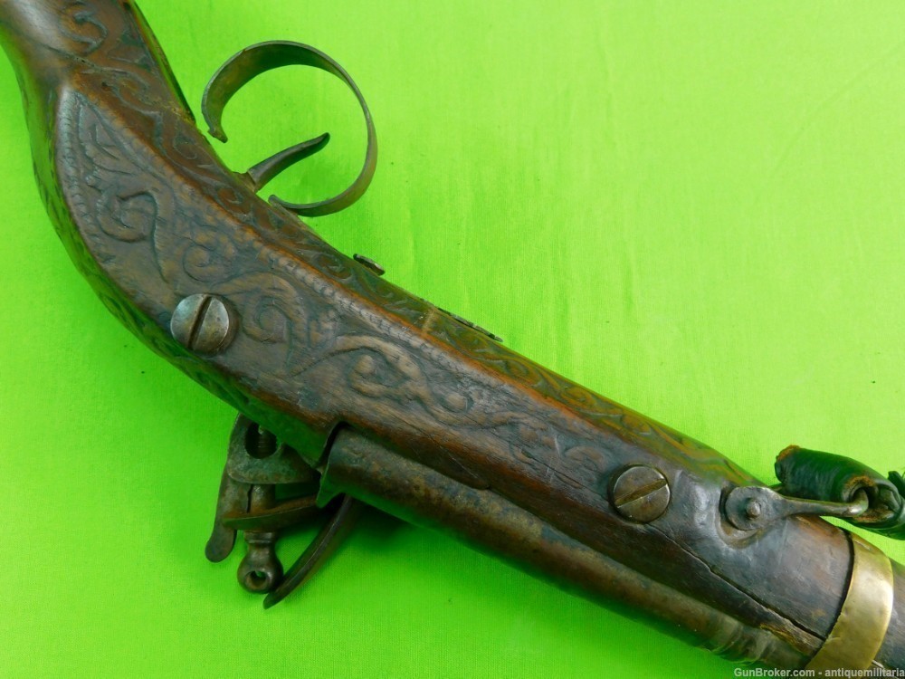 Antique Middle East VERY LONG Flintlock Rifle-img-10