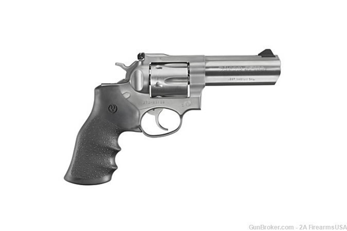 Ruger GP100 - 357 Mag - 4.2" Heavy Barrel - Stainless - 6 Shot - Hogue Grip-img-0