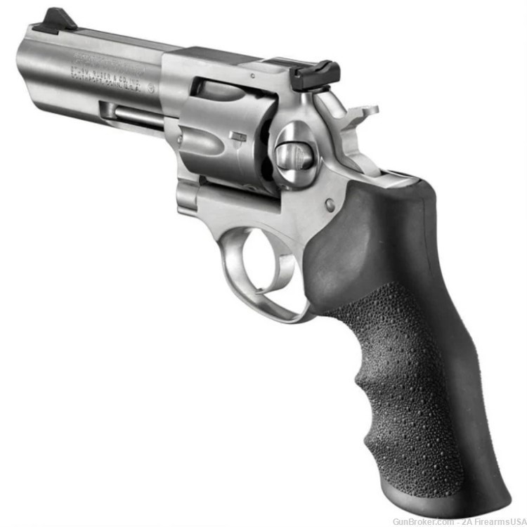 Ruger GP100 - 357 Mag - 4.2" Heavy Barrel - Stainless - 6 Shot - Hogue Grip-img-1