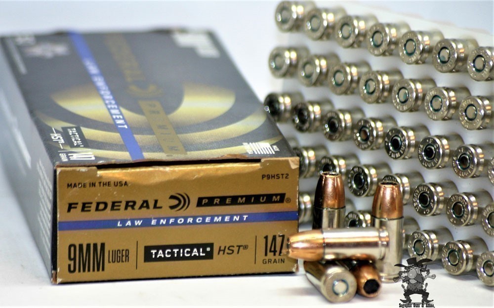Federal HST 9mm 147 JHP LE HST Tactical Law Enforcement 9 mm JHP 50 Rounds-img-0