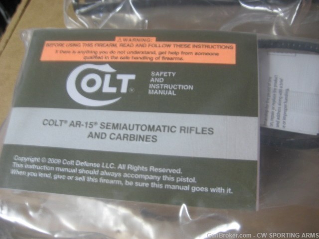 COLT DEFENSE AR6951 6951 9mm Semi Auto Sub type Rifle New in Box NO RESERVE-img-19