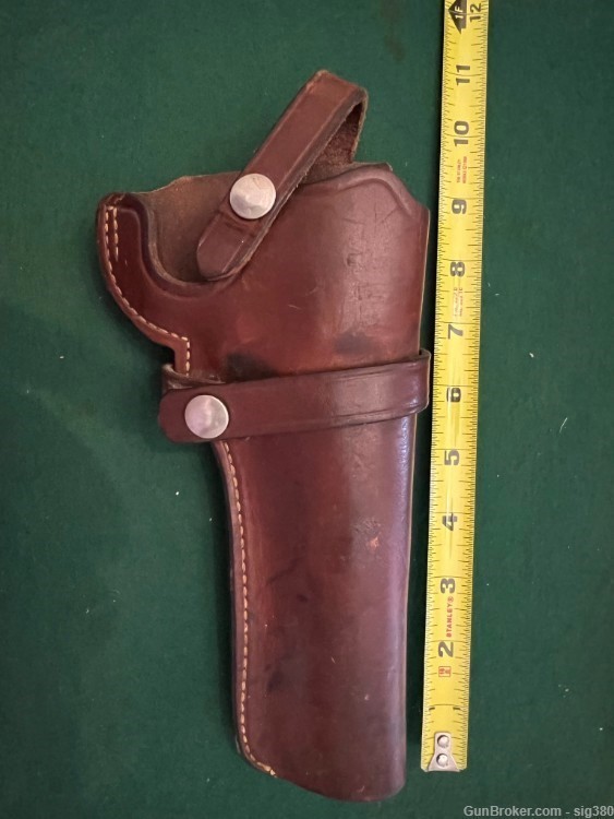 VINTAGE S&W 21 36 LARGE REVOLVER LEATHER HOLSTER-img-3
