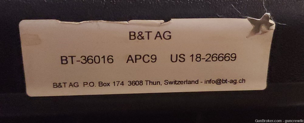 B&T Brugger & Thomet BT-36016 APC9 Gen1 APC 9 Swiss WOW 9mm Layaway-img-14