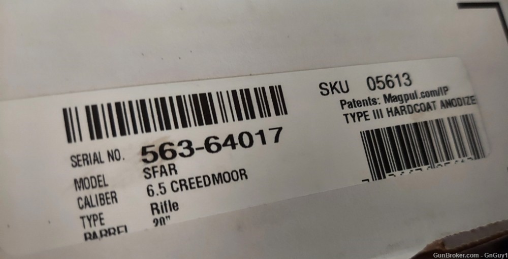 Ruger SFAR 6.5CR BLK 20" 20RD TB 5613 | MAGPUL PRS LITE 6.5 Creedmoor-img-5