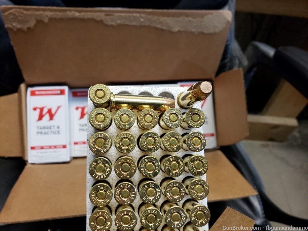 IN STOCK! NEW 500 ROUNDS WINCHESTER .38 SPECIAL 130 FMJ TARGET 38 SPCL .357-img-4