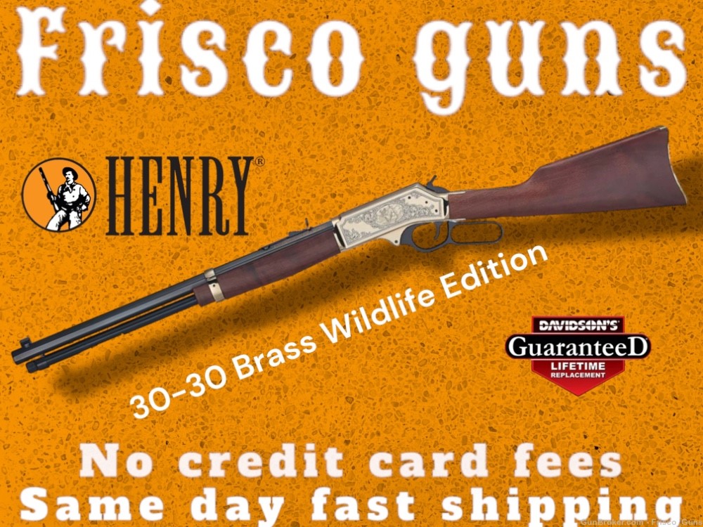 Henry Brass 30-30 Wildlife Edition Lever Action Rifle 20” 5+1 H009BGWL-img-0