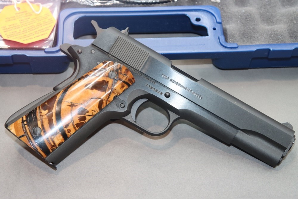 Colt Model 1911 Pistol 45ACP High Grade Mammoth Ivory Grips 5" Blued 45 ACP-img-5