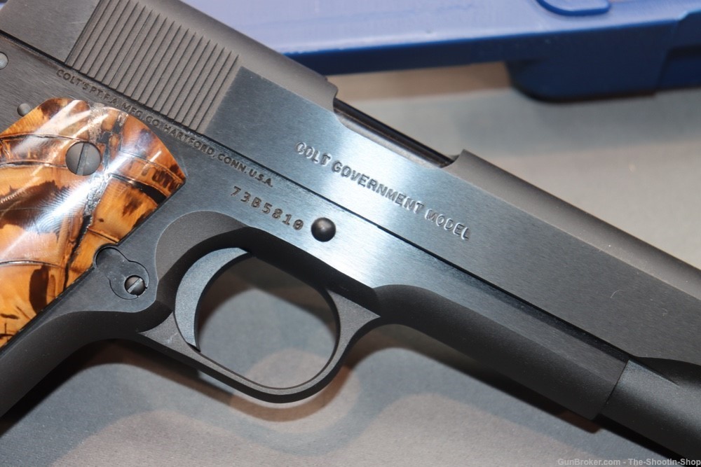 Colt Model 1911 Pistol 45ACP High Grade Mammoth Ivory Grips 5" Blued 45 ACP-img-9