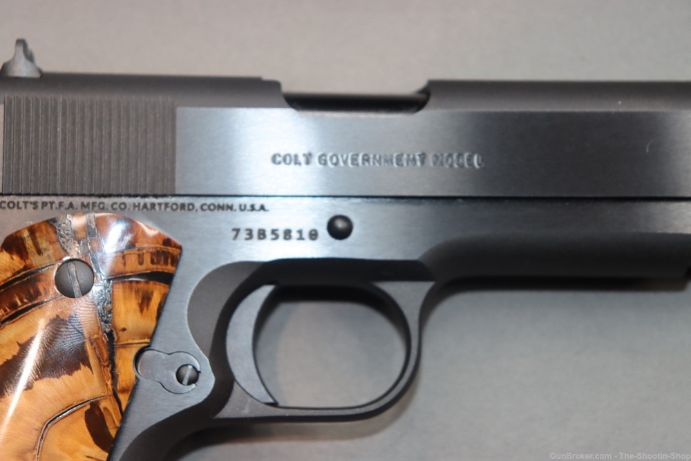Colt Model 1911 Pistol 45ACP High Grade Mammoth Ivory Grips 5" Blued 45 ACP-img-13