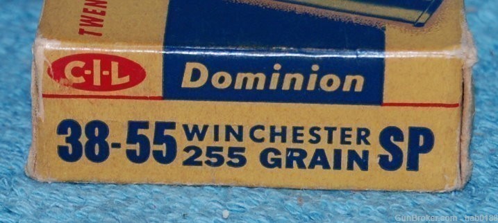 Vintage Full Box of CIL Dominion 38-55 Winchester w/ 255 gr SP-img-1