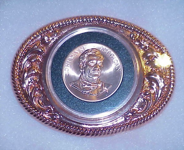 John Wayne US Mint Congressional Medal Belt Buckle-img-0