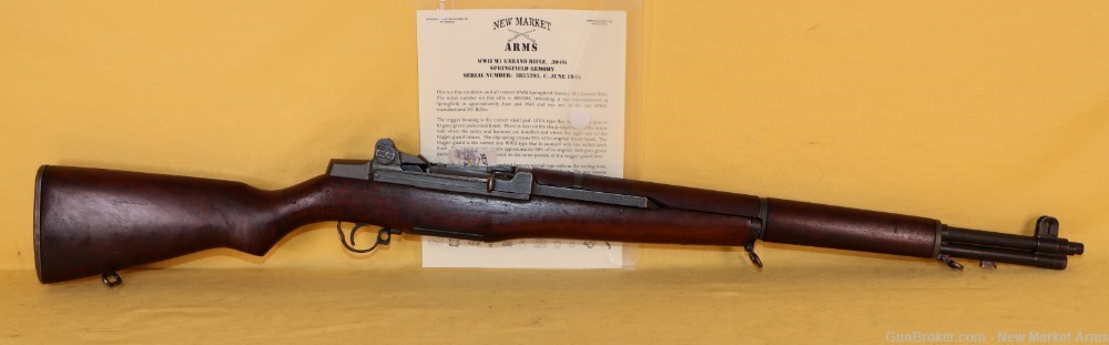 Fine & Correct WWII Springfield M1 Garand Rifle c. June 1945-img-0