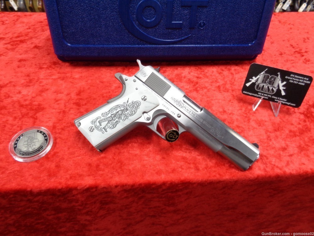 Colt 1911 Limited Edition 1/500 TOTUS Stainless Steel Series 70 45 WE TRADE-img-0
