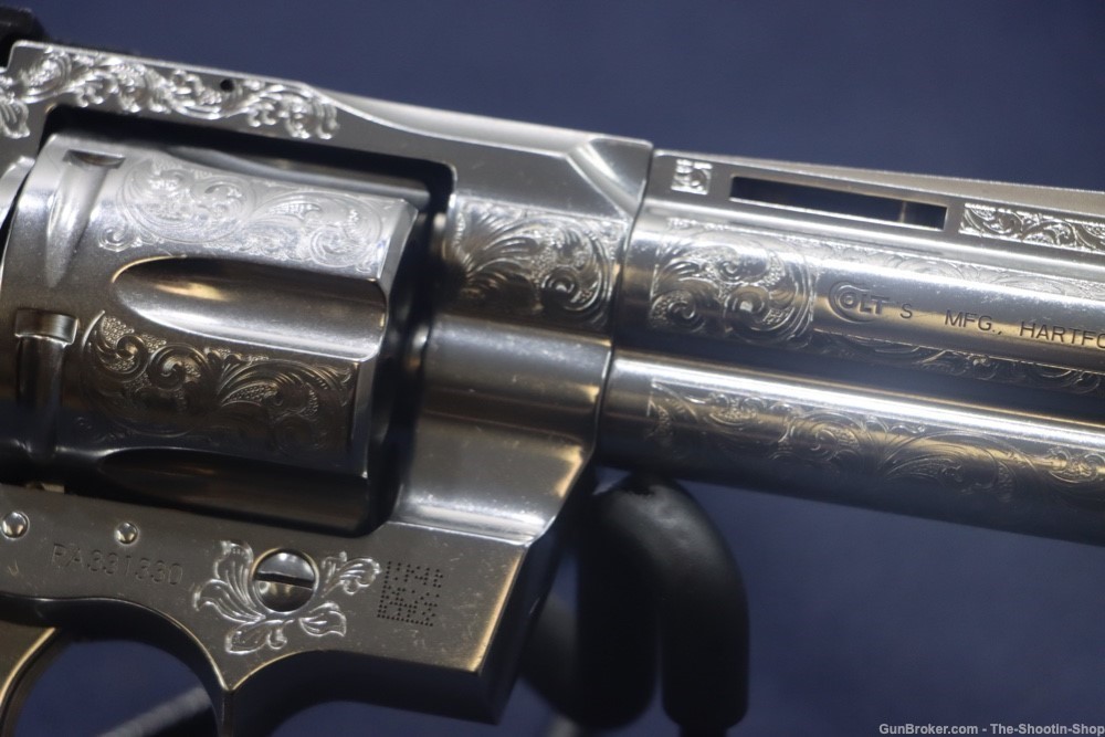 Colt Model Python Revolver 357Mag STAINLESS SCROLL ENGRAVED 4.25" 357 Mag-img-11